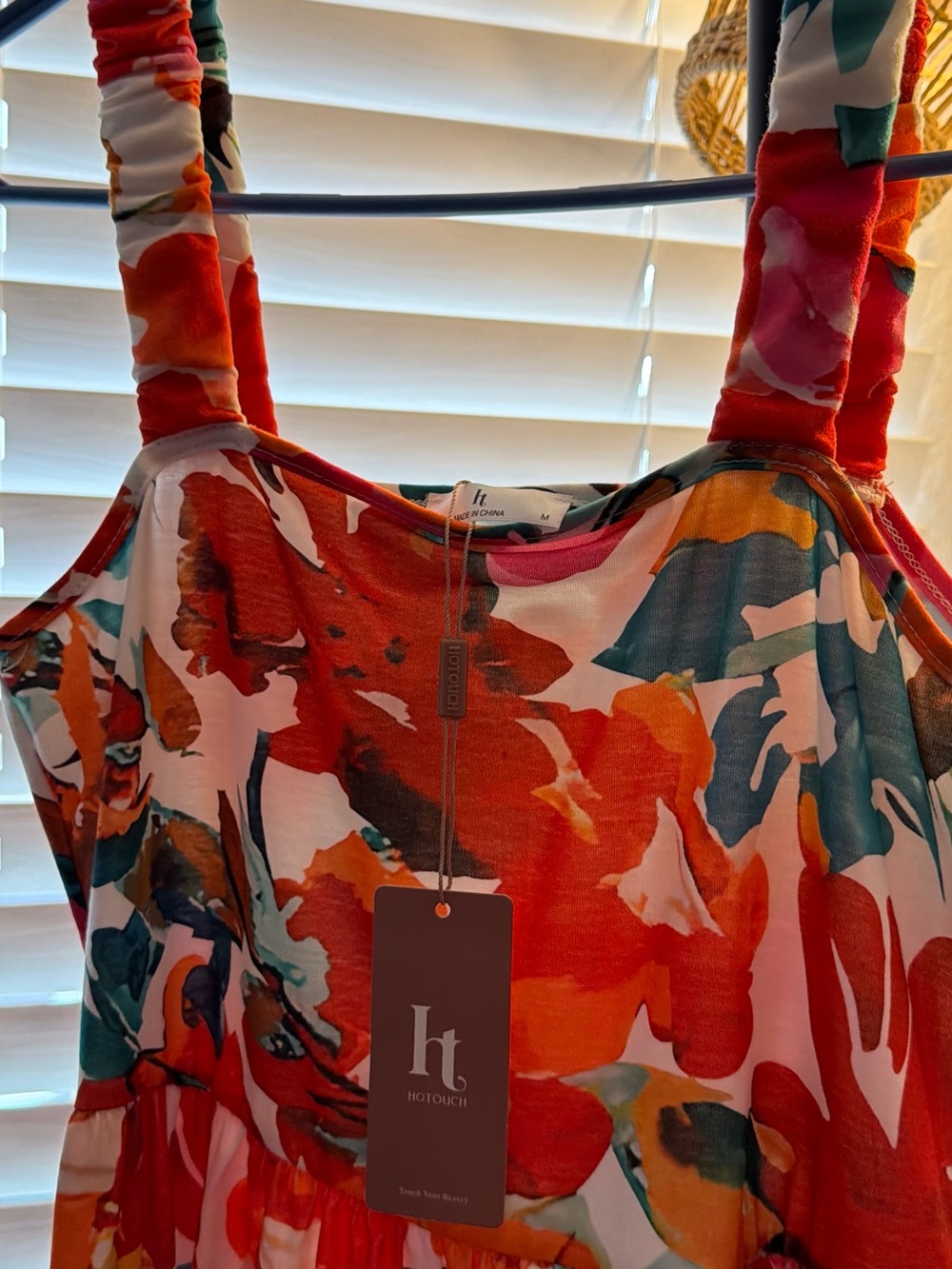 Hotouch Red & Multi Floral Midi Dress